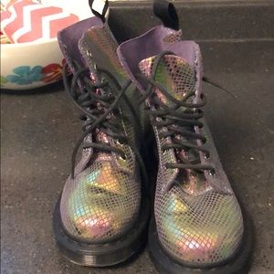 Iridescent Dr. Marten boots. Size 5.
